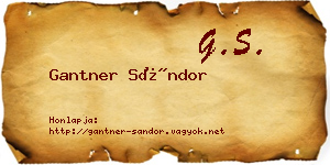 Gantner Sándor névjegykártya